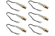 Taillight Socket and Pigtail - Set of 6 - Repro ~ 1971 - 1973 Mercury Cougar  34193,1971,1971 cougar,1972,1972 cougar,1973,1973 cougar,6,D1W,D2W,D3W,back,bulb,cougar,mercury,mercury cougar,pigtail,rear,red,repro,set,socket,tail.light.lite,taillight,wire,wires,wiring