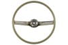 Steering Wheel - Standard - LIGHT IVY GOLD / LIGHT GREEN - Repro ~ 1968 - 1969 Mercury Cougar / 1968 - 1969 Ford Mustang 1968,1968 cougar,1968 mustang,1969,1969 cougar,1969 mustang,c8w,c8z,c9w,c9z,cougar,ford,ford mustang,gold,green,ivy,mercury,mercury cougar,mustang,new,repro,reproduction,standard,steering,wheel,light,lite,34215