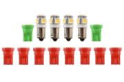 LED Bulbs - Dash Lights - Set of 13 - XR7 - Repro ~ 1971 - 1973 Mercury Cougar  1971,1971 cougar,1971 mustang,1972,1972 cougar,1972 mustang,1973,1973 cougar,1973 mustang,D1W,D1Z,D2W,D2Z,D3W,D3Z,cougar,ford,ford mustang,mercury,mercury cougar,mustang,bright,cluster,color,dash,factory,gauge,led,light,new,interior,bulb,repro,new,34216,dash,instrument,xr7