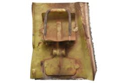 Bracket - Collapsible Spare Tire Mounting in Trunk - Used ~ 1968 - 1973 Mercury Cougar / 1968 - 1973 Ford Mustang 32029-clone1 C9AZ-7647076-A,space,saver,spare,inflator,collapsible,convertible,34219,1968,1968 cougar,1968 mustang,1969,1969 cougar,1969 mustang,1970,1970 cougar,1970 mustang,1971,1971 cougar,1971 mustang,1972,1972 cougar,1972 mustang,1973,1973 cougar,1973 mustang,C8W,C8Z,C9W,C9Z,D0W,D0Z,D1W,D1Z,D2W,D2Z,D3W,D3Z,bracket,C9AZ-7647076-A,cougar,ford,ford mustang,hook,loop,mercury,mercury cougar,mounting,mustang,plate,spare,tab,tire,trunk,used