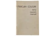 Owners Manual - Used ~ 1972 Mercury Cougar  1972,1972 cougar,cougar,d2w,manual,mercury,mercury cougar,used,owners,book, booklet, diagram, pamphlet, flyer, guide, schematic, diagnostic, brochure,34223
