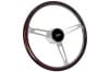 Steering Wheel - 15" Dark Mahogany / Chrome - Repro ~ 1967 Mercury Cougar / 1967 Ford Mustang 1967,1967 cougar,1967 mustang,c7w,c7z,cougar,deluxe,ford,ford mustang,mercury,mercury cougar,mustang,new,repro,reproduction,steering,wheel,steering Wheel,34237,15,inch,15",dark,mahogany