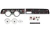 Standard Instrument Cluster / Dash Bezel Set - w/ Lenses and Dash Emblem - Repro ~ 1967 - 1968 Mercury Cougar  34263,/,1967,1967 cougar,1968,1968 cougar,C7W,C8W,dash bezel,bezel,bezels,chrome,cluster,cougar,dash,instrument,mercury,mercury cougar,new,pair,plastic,repro,reproduction,set,sdt,standard,std,gauge,gage,lens,lenses,emblem