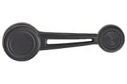 Window Crank - Front - Long with Shallow Shank - BLACK - Repro ~ 1968 - 1970 Mercury Cougar / 1968 - 1970 Ford Mustang  1968,1968 cougar,1968 mustang,1969,1969 cougar,1969 mustang,1970,1970 cougar,1970 mustang,c8w,c8z,c9w,c9z,cougar,crank,d0w,d0z,ford,ford mustang,front,long,mercury,mercury cougar,mustang,new,repro,reproduction,window,34275,black