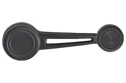 Window Crank - Front - Long with Shallow Shank - BLACK - Repro ~ 1968 - 1970 Mercury Cougar / 1968 - 1970 Ford Mustang  1968,1968 cougar,1968 mustang,1969,1969 cougar,1969 mustang,1970,1970 cougar,1970 mustang,c8w,c8z,c9w,c9z,cougar,crank,d0w,d0z,ford,ford mustang,front,long,mercury,mercury cougar,mustang,new,repro,reproduction,window,34275,black