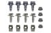 Fastener Kit - Grille / Headlight Eyelid - Cover Hinge Support - Repro ~ 1968 Mercury Cougar 1001113,f2e14,Head Light 1968,1968 cougar,c8w,cougar,cover,eyelid,fastener,grille,headlamp,headlight,hinge,kit,mercury,mercury cougar,mounting,new,repro,reproduction,support,41113