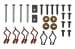 Standard Console Fastener Kit - Repro ~ 1968 Mercury Cougar - 1968 Ford Mustang 1001199,100119,f2g35 1968,1968 cougar,1968 mustang,c8w,c8z,center,console,cougar,fastener,ford,ford mustang,kit,mercury,mercury cougar,mounting,mustang,new,repro,reproduction,standard,41199