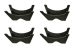 Repair Clips - Hedlight Bucket / Grille - Set of Four - New ~ 1969 - 1970 Mercury Cougar 1001858,69grilleclips,e2c22 1969,1969 cougar,1970,1970 cougar,c9w,clips,cougar,d0w,grille,mercury,mercury cougar,new,repair,headlight,bucket,clip,driver,drivers,driver