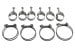Wittek - 302 / 351 - Tower Hose Clamp Kit - CONCOURS - w/ Date Stamp - Set of 10 - Repro ~ 1973  Mercury Cougar / Ford Mustang 52309-clone1 1973,1973 cougar,1973 mustang,302,351,clamp,concours,concours correct,correct,cougar,d3w,d3z,date,date stamp,ford,ford mustang,hose,kit,mercury,mercury cougar,mustang,new,reproduction,set,stamp,tower,wittek,52308
